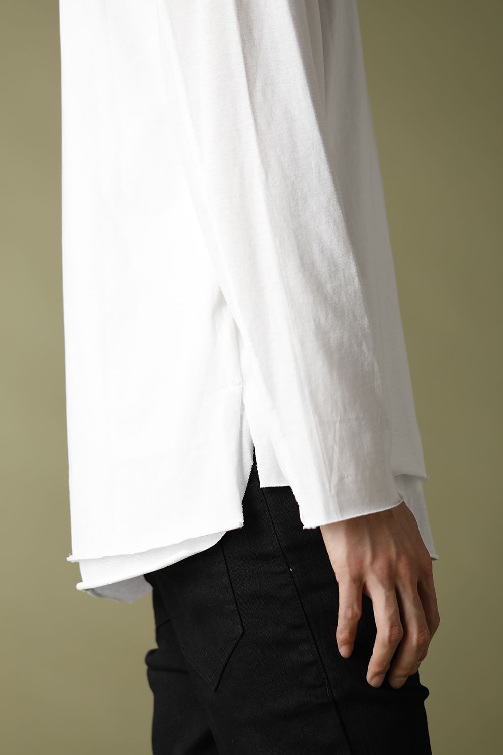 レイヤード カットソー4TH (V-Neck) White