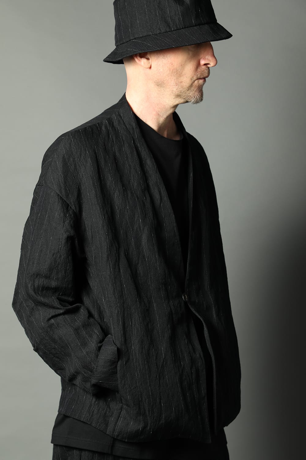 Jacket cotton linen metal shrink