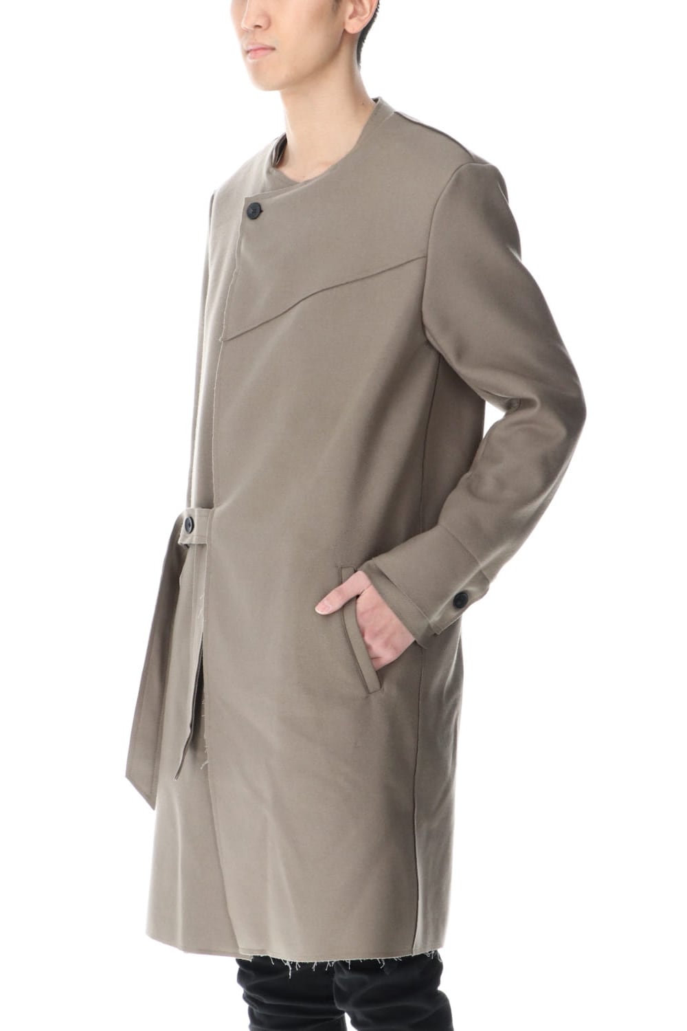 Belted Coat Greysh Beige