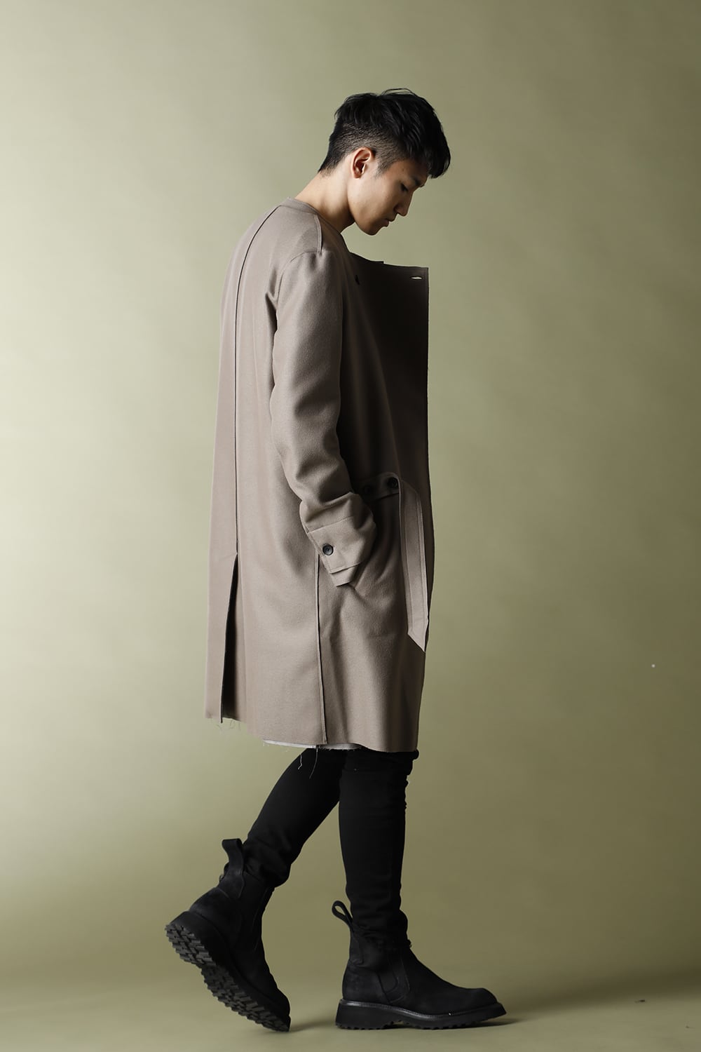 Belted Coat Greysh Beige