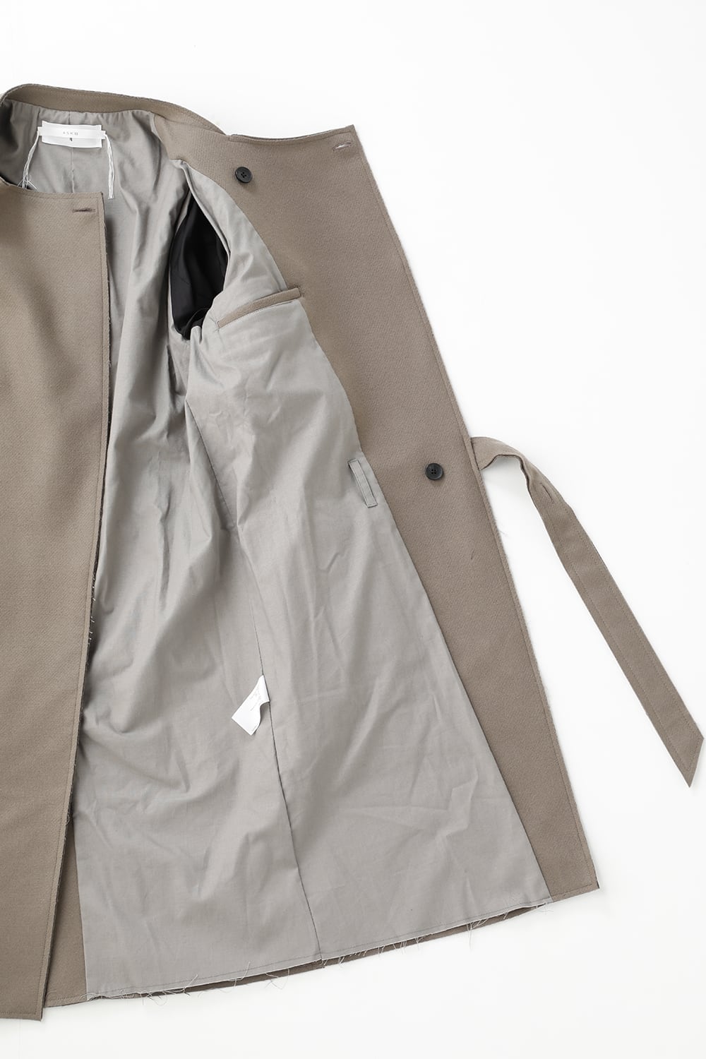 Belted Coat Greysh Beige