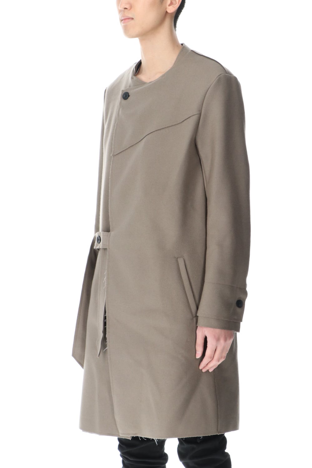 Belted Coat Greysh Beige