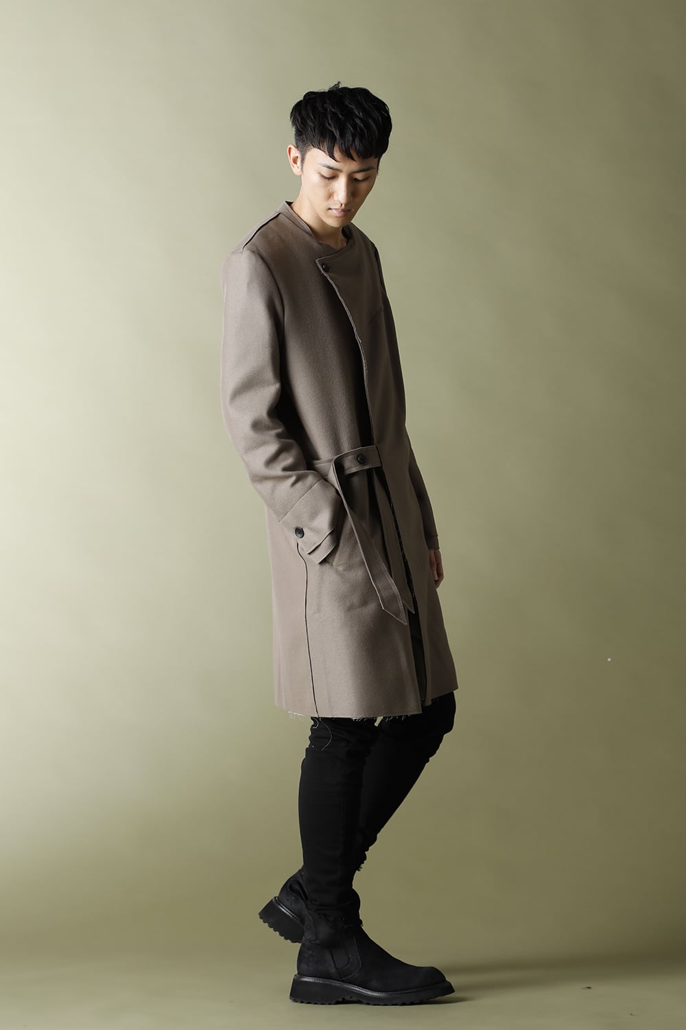 Belted Coat Greysh Beige