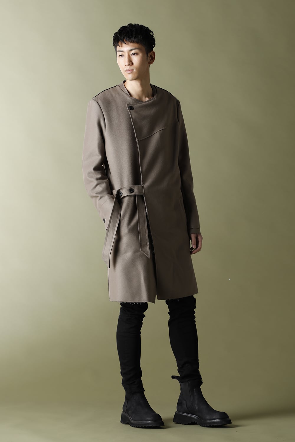 Belted Coat Greysh Beige