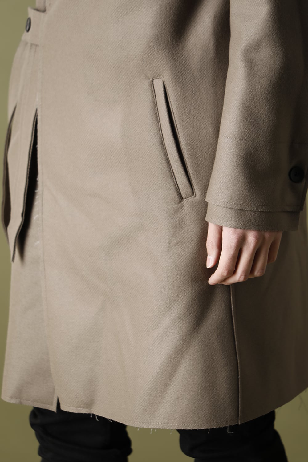 Belted Coat Greysh Beige