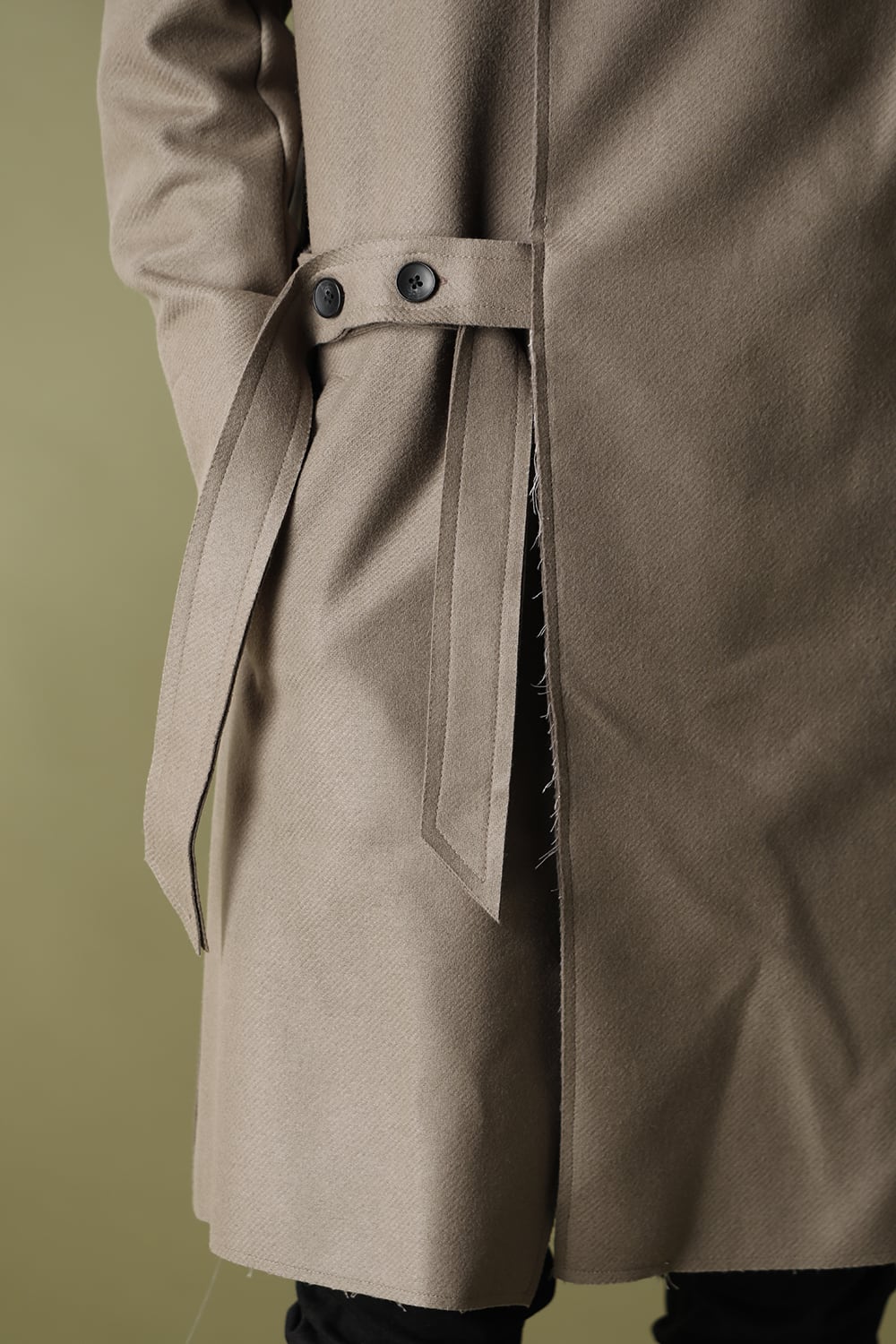 Belted Coat Greysh Beige