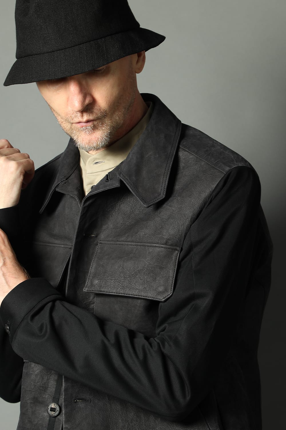 Leather CPO shirt Dyneema leather