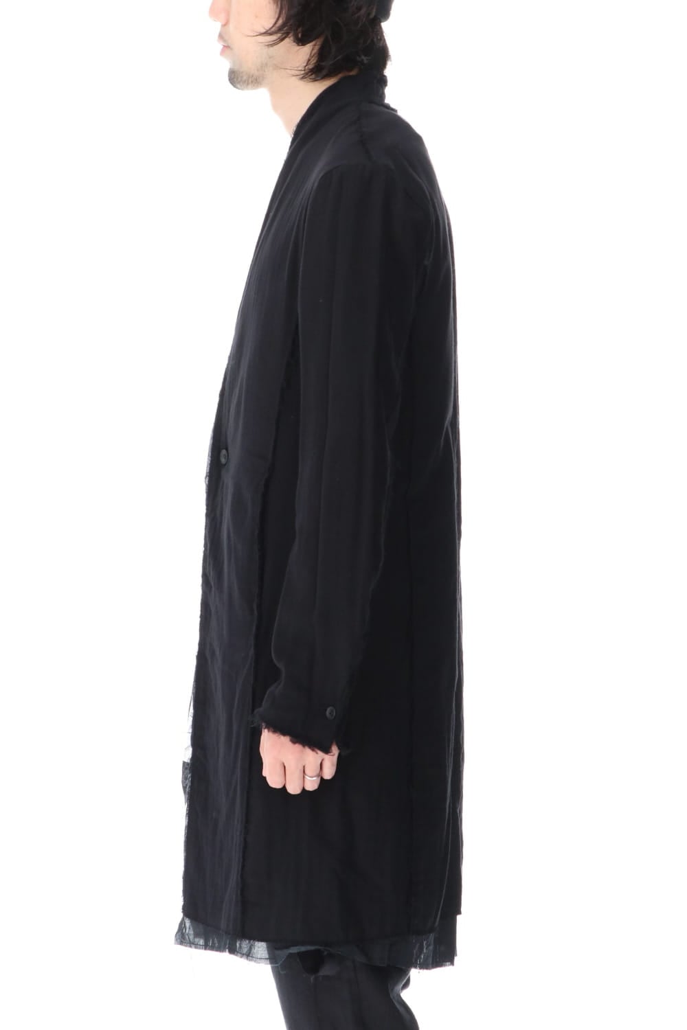 Layered Long Jacket Black/Black