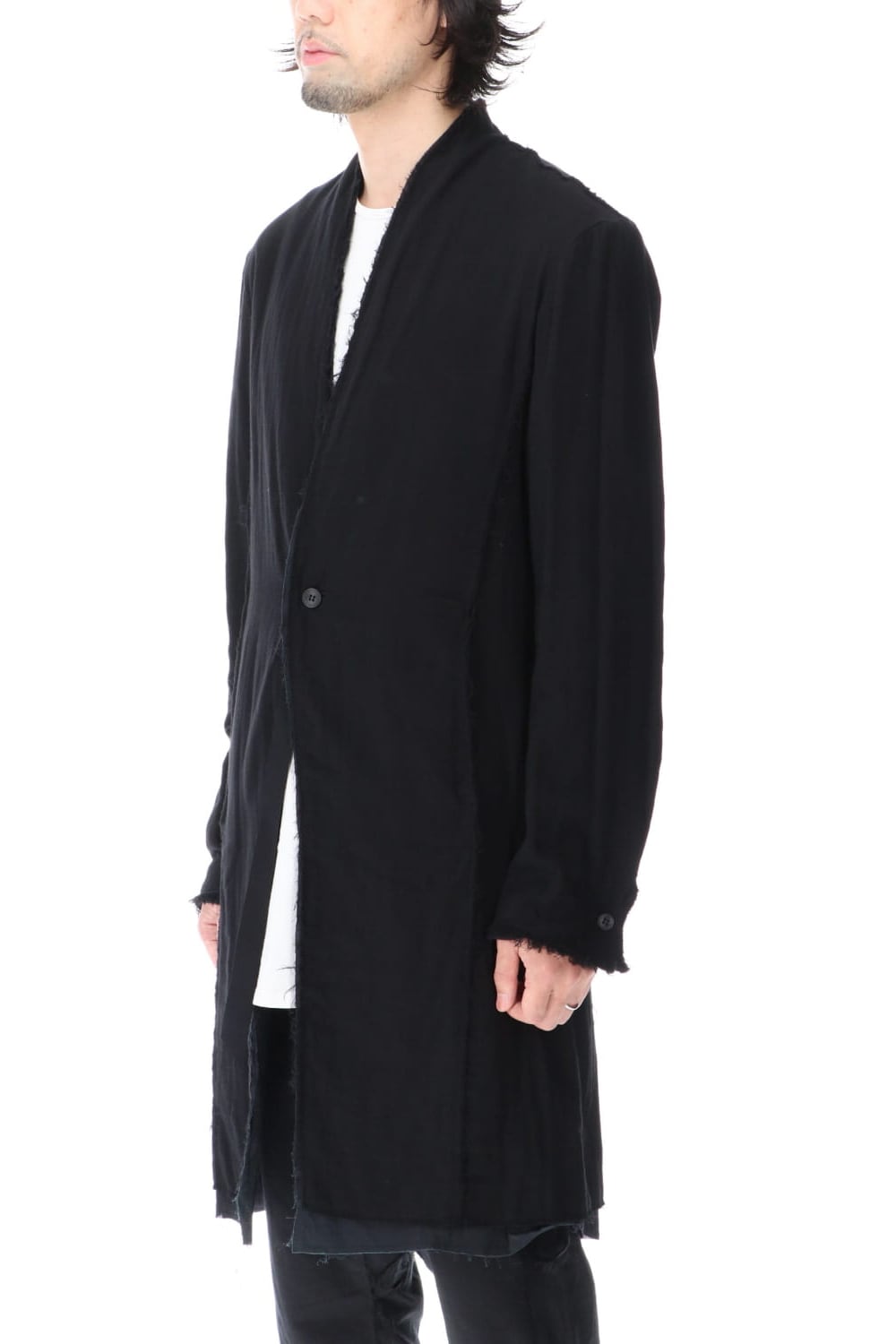 Layered Long Jacket Black/Black
