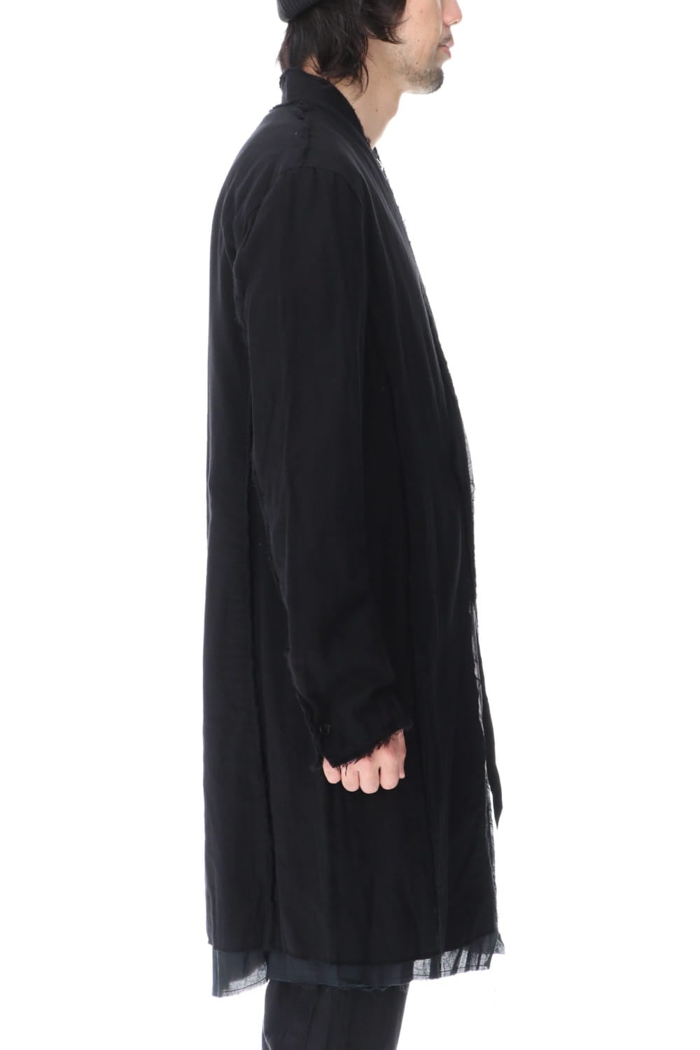Layered Long Jacket Black/Black
