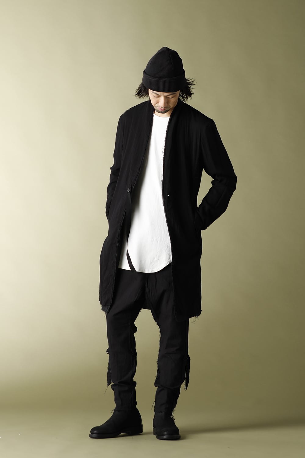 Layered Long Jacket Black/Black