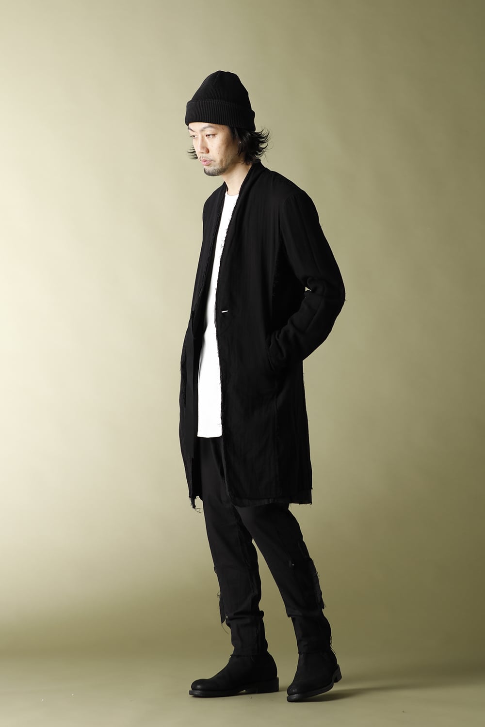 Layered Long Jacket Black/Black