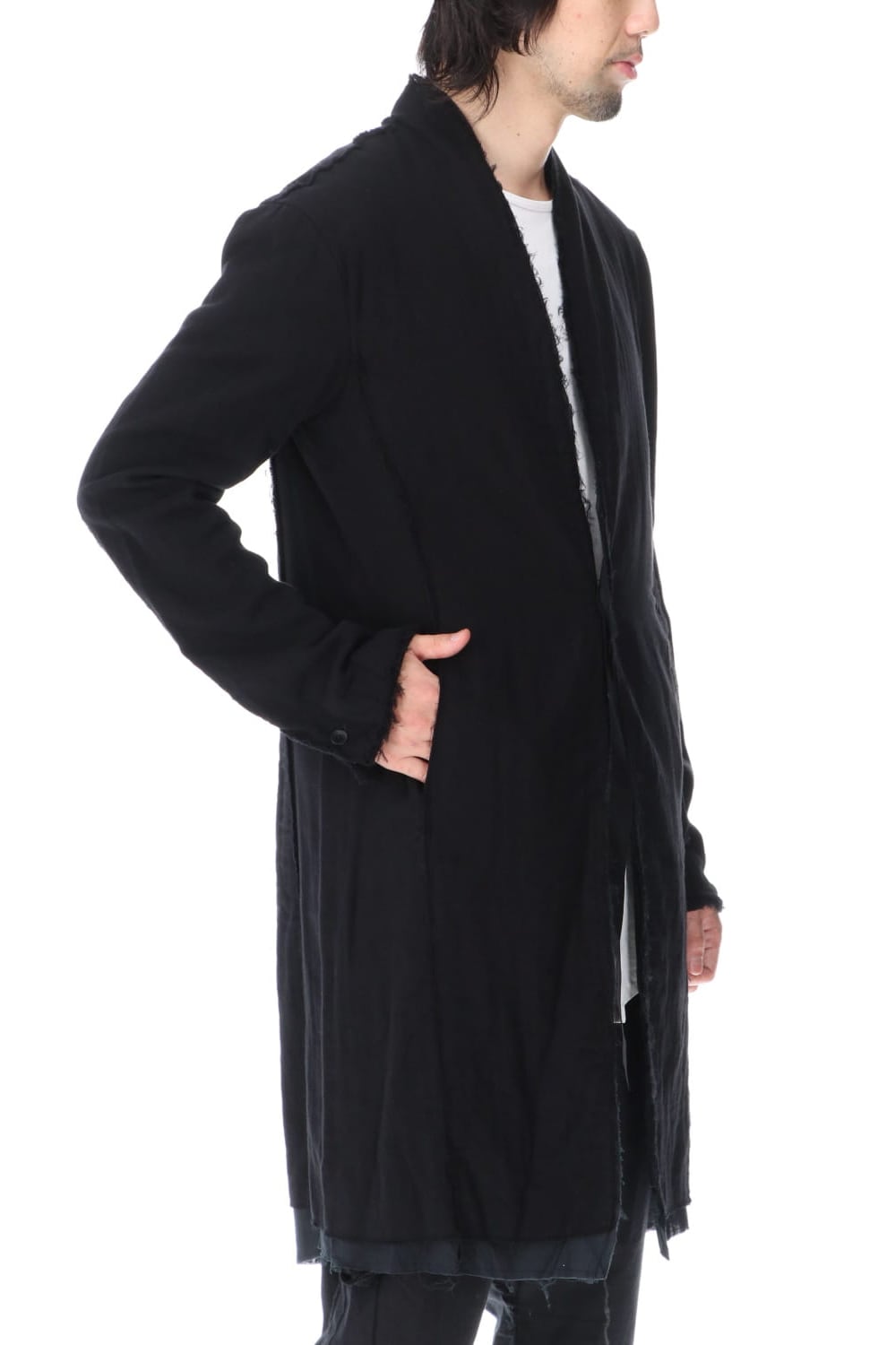 Layered Long Jacket Black/Black