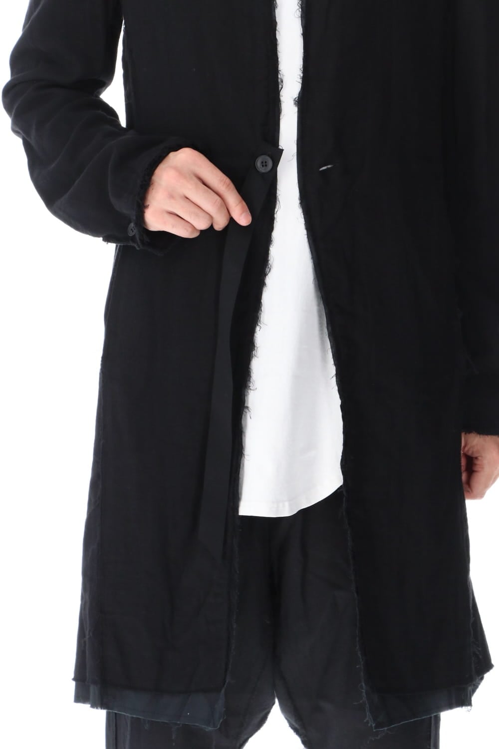 Layered Long Jacket Black/Black