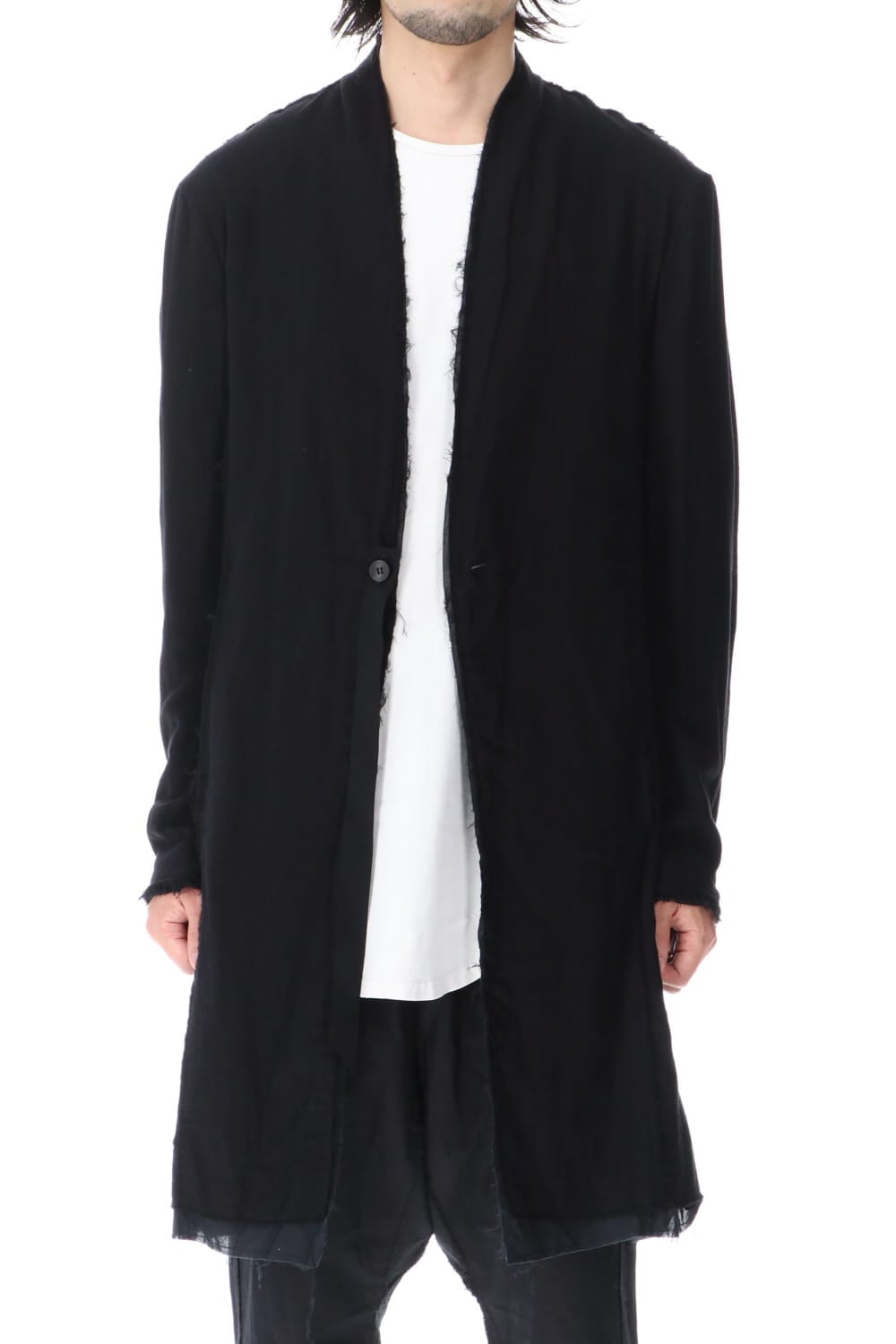 Layered Long Jacket Black/Black
