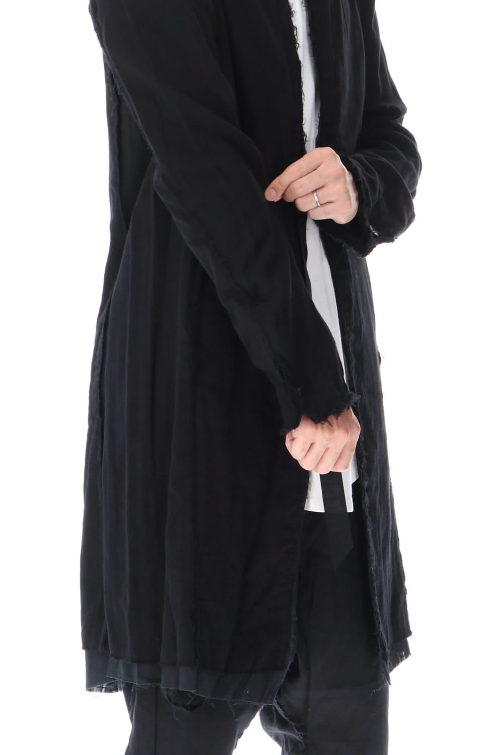 Layered Long Jacket Black/Black