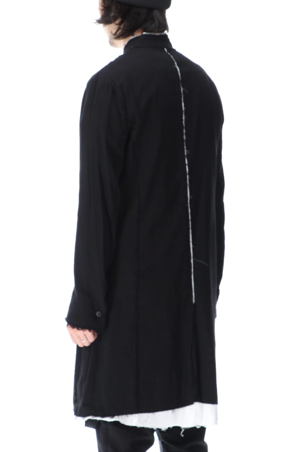 Layered Long Jacket Black/White