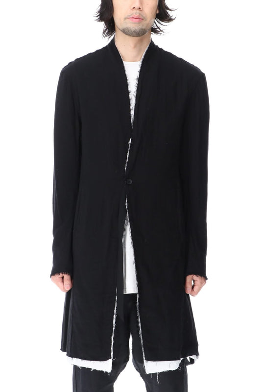 Layered Long Jacket Black/White