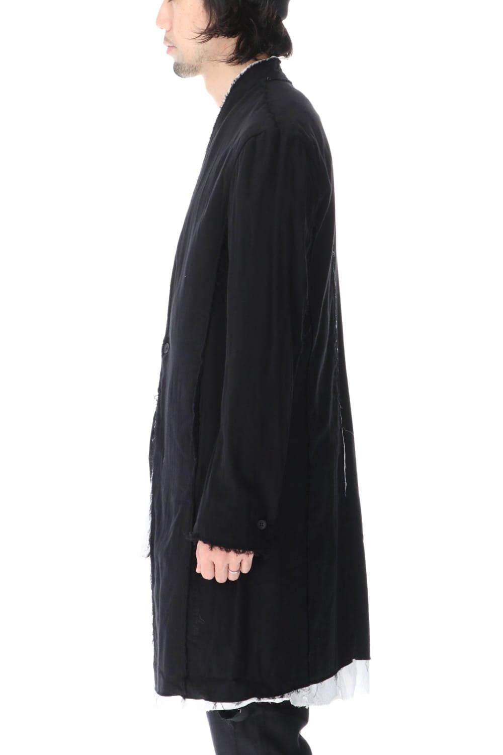 Layered Long Jacket Black/White