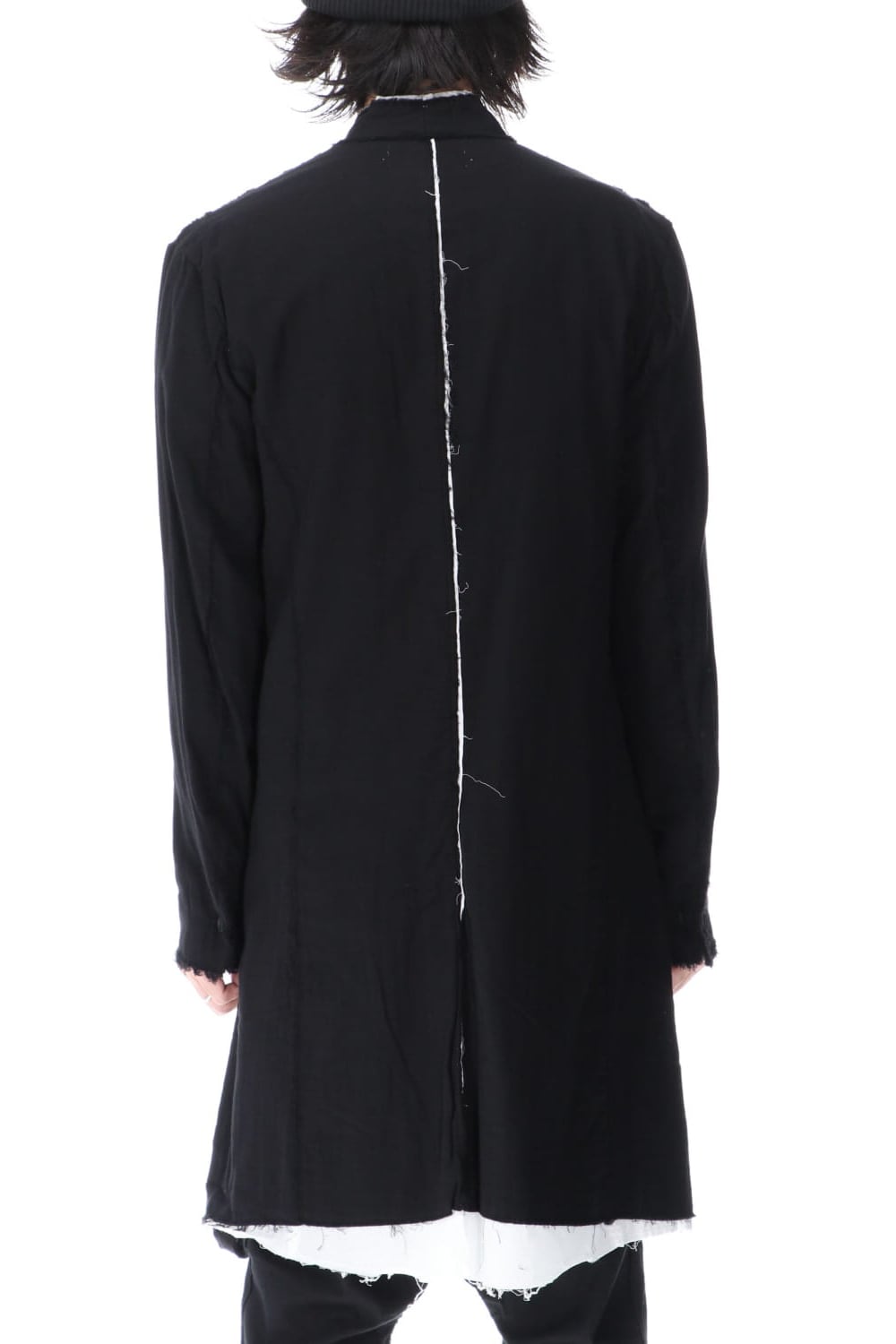 Layered Long Jacket Black/White