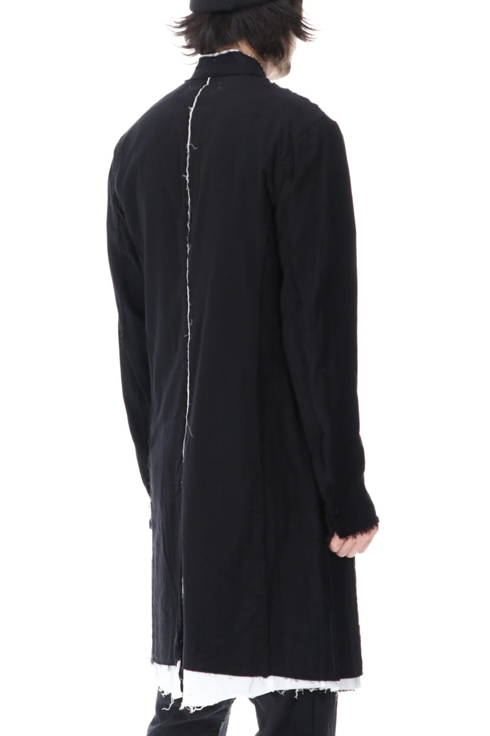 Layered Long Jacket Black/White