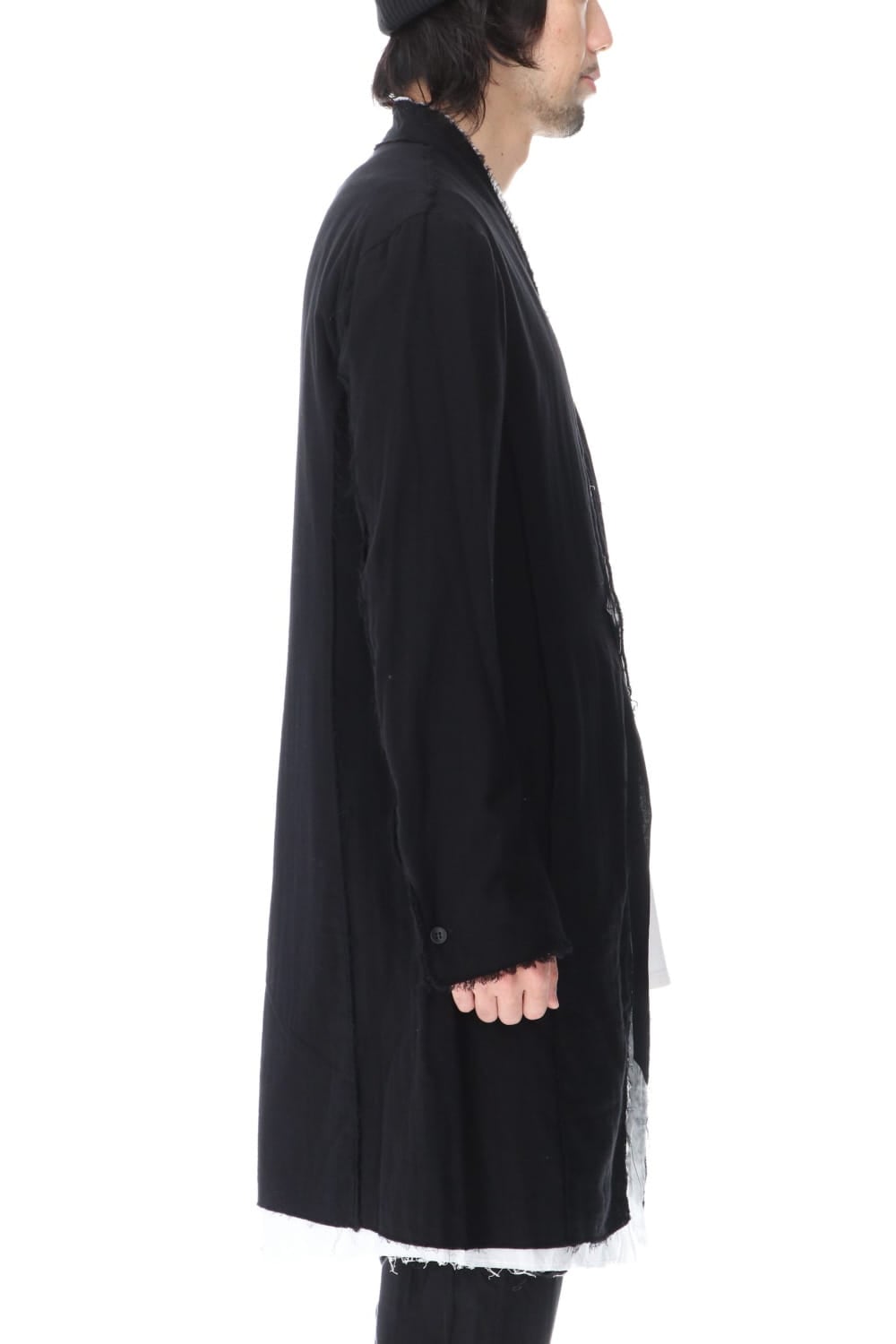 Layered Long Jacket Black/White