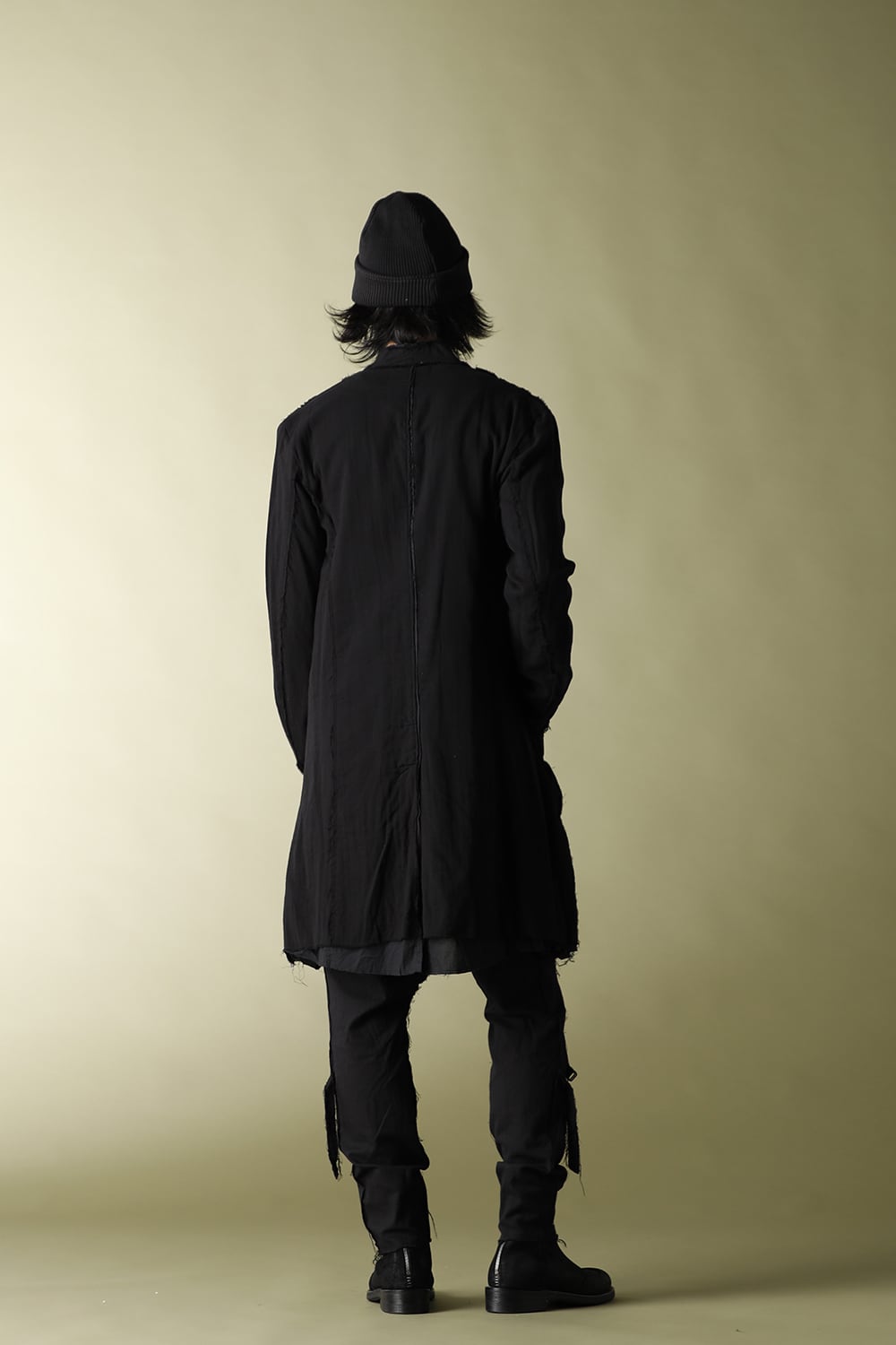 Layered Long Jacket Black/White