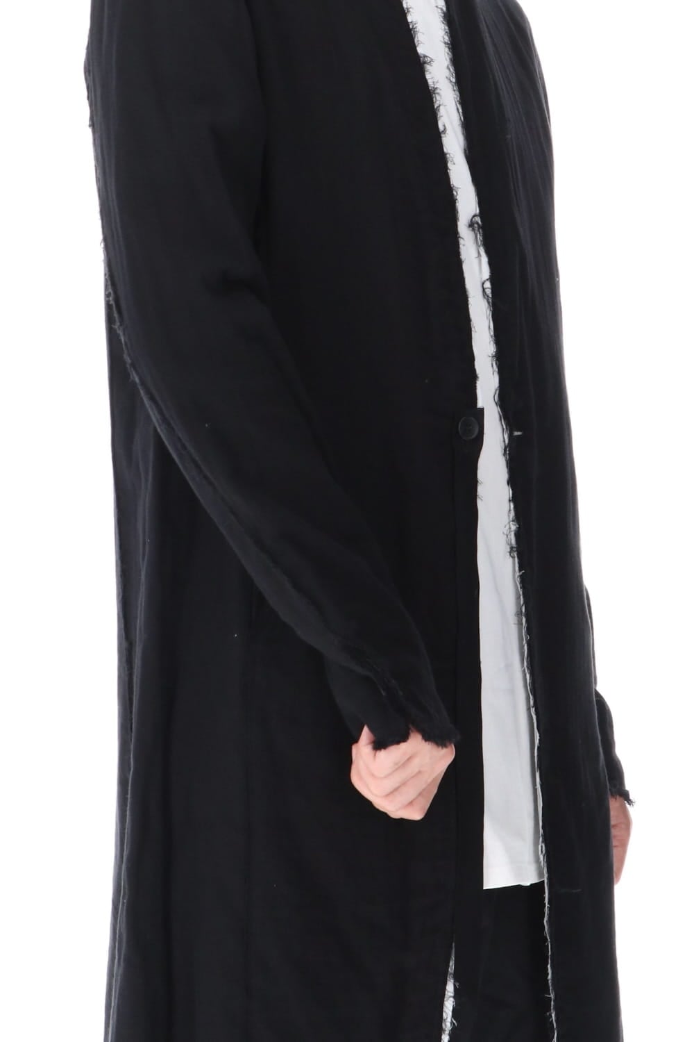 Layered Long Jacket Black/White