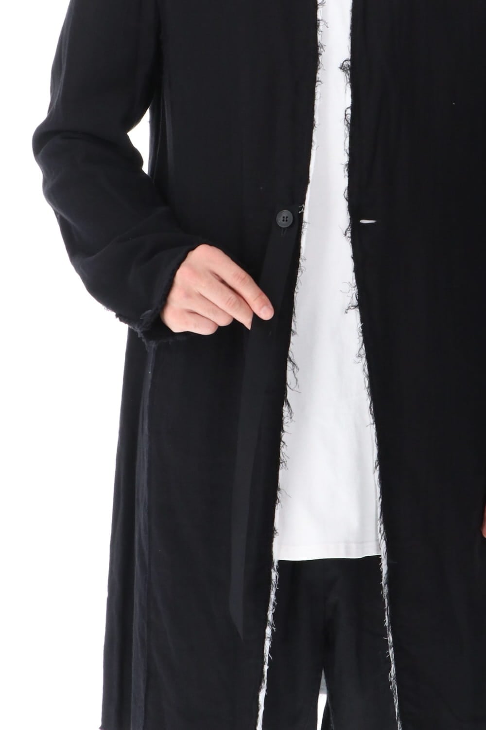 Layered Long Jacket Black/White