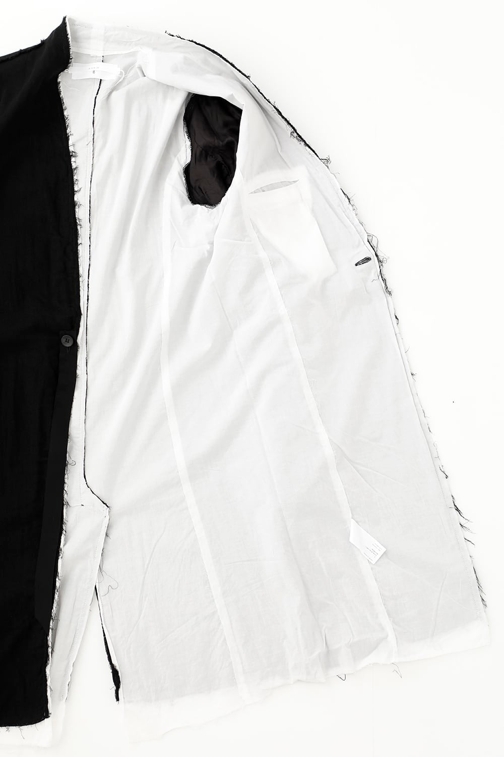 Layered Long Jacket Black/White