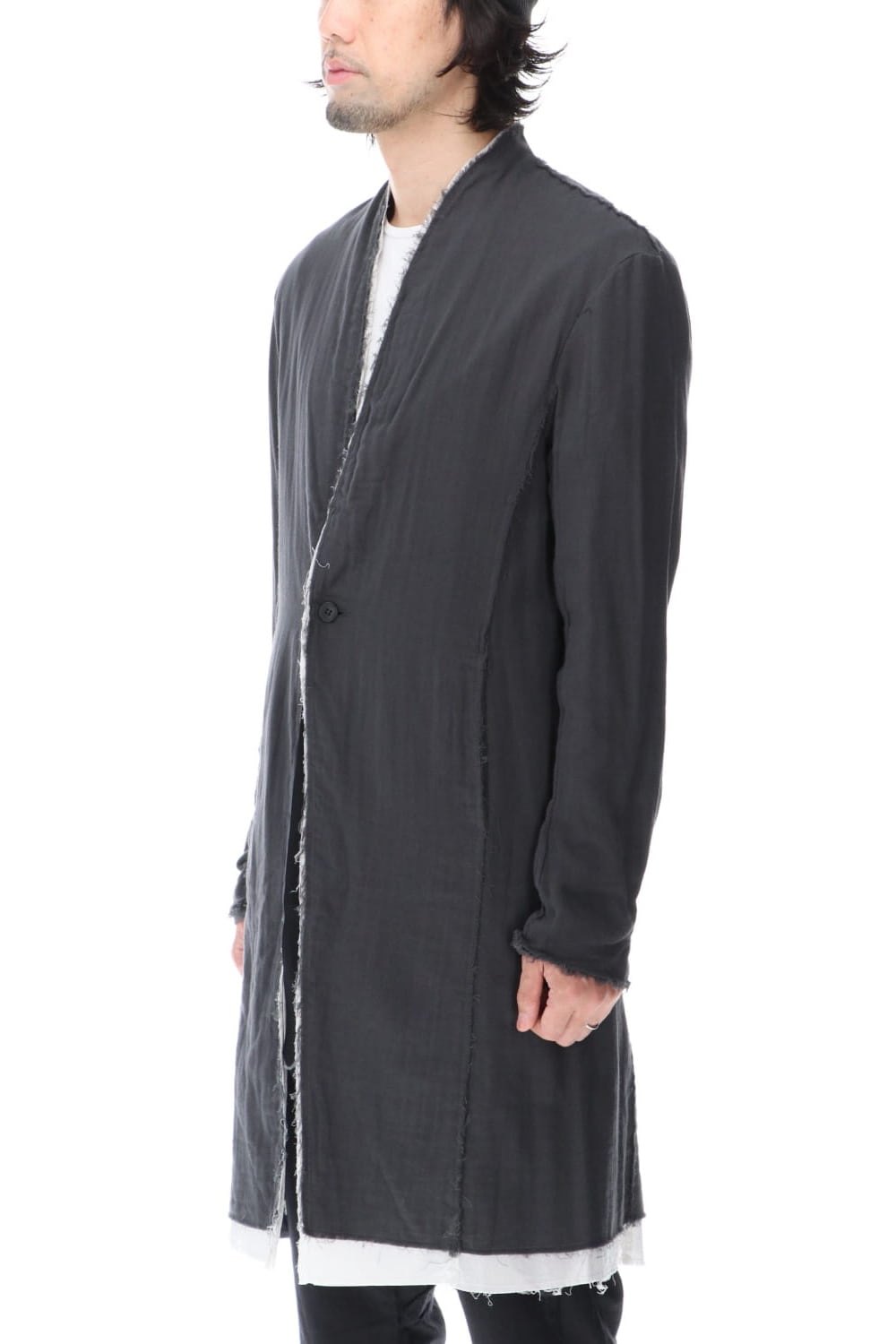Layered Long Jacket D.Gray/L.Gray