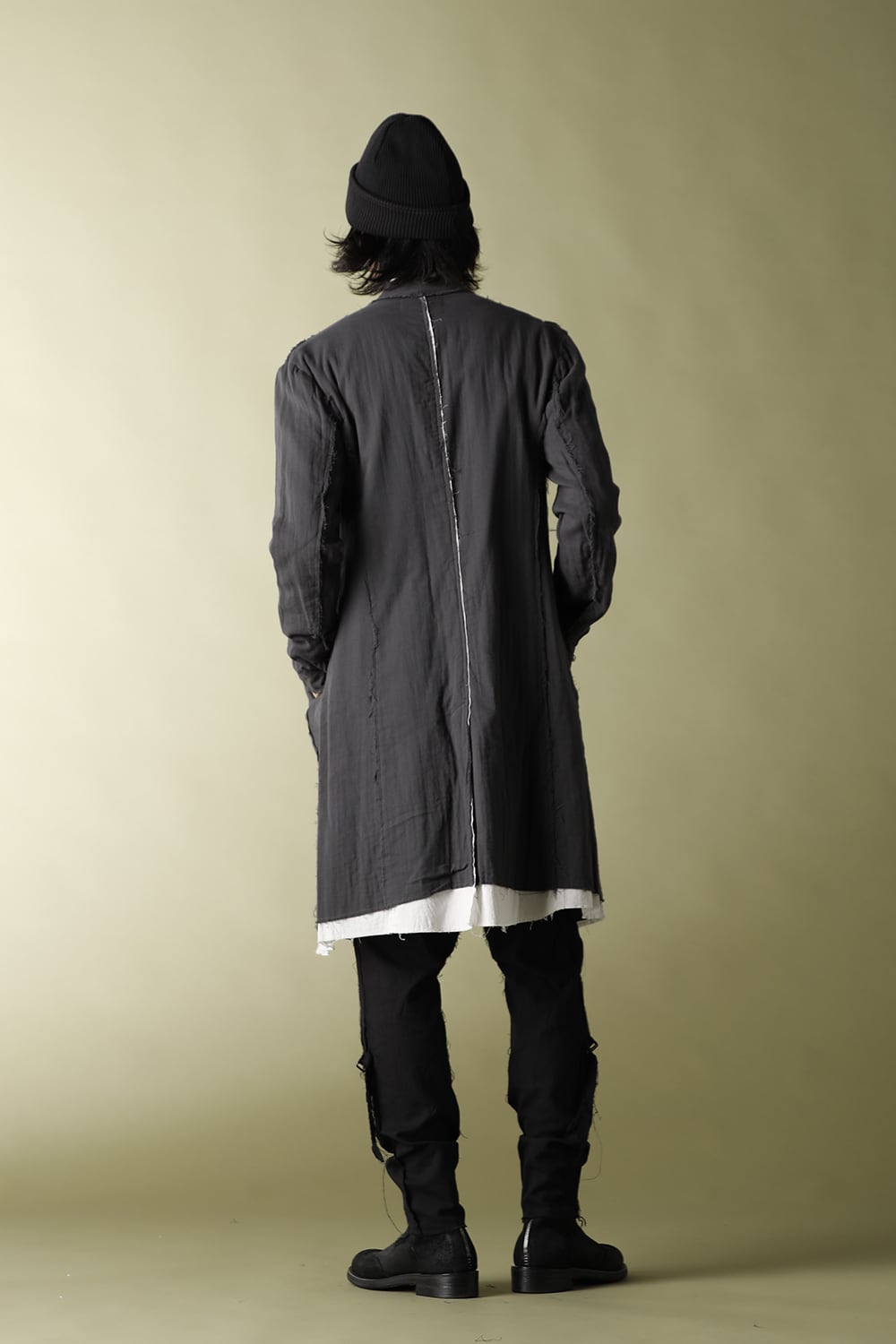 Layered Long Jacket D.Gray/L.Gray