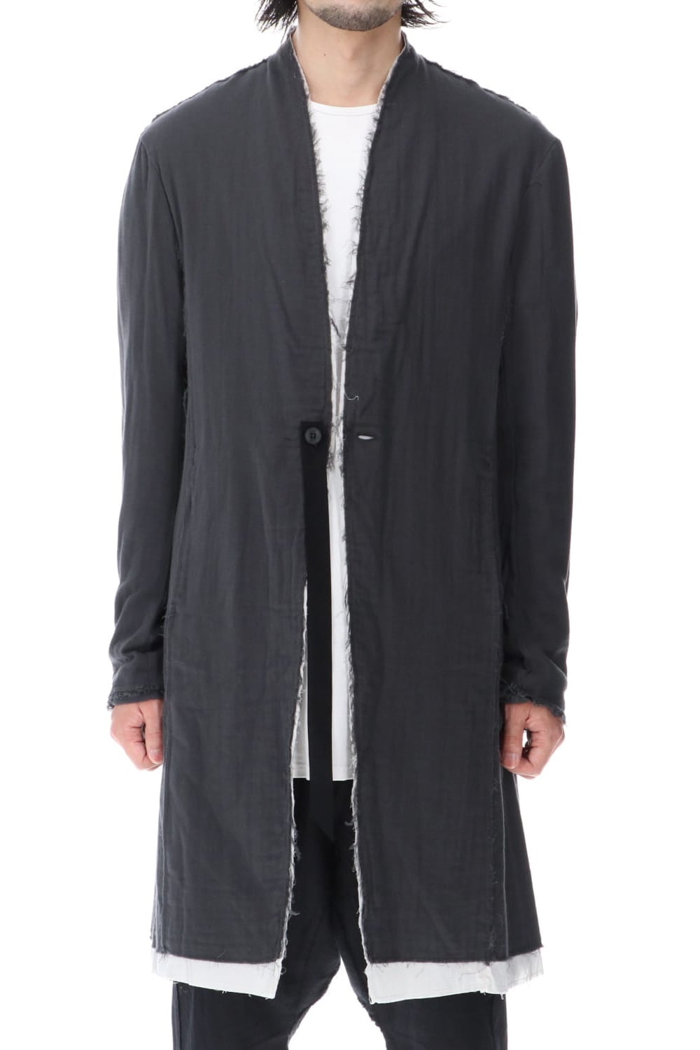 Layered Long Jacket D.Gray/L.Gray