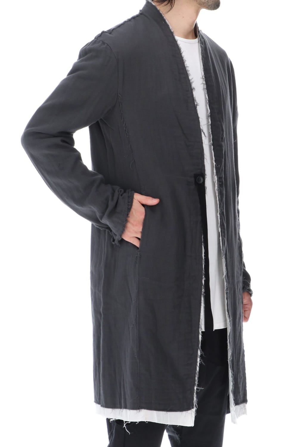 Layered Long Jacket D.Gray/L.Gray