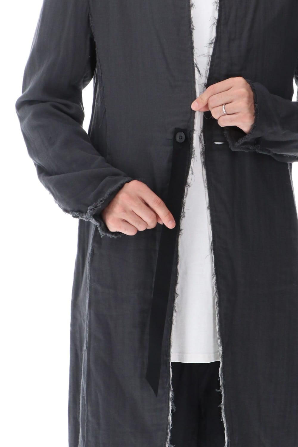 Layered Long Jacket D.Gray/L.Gray
