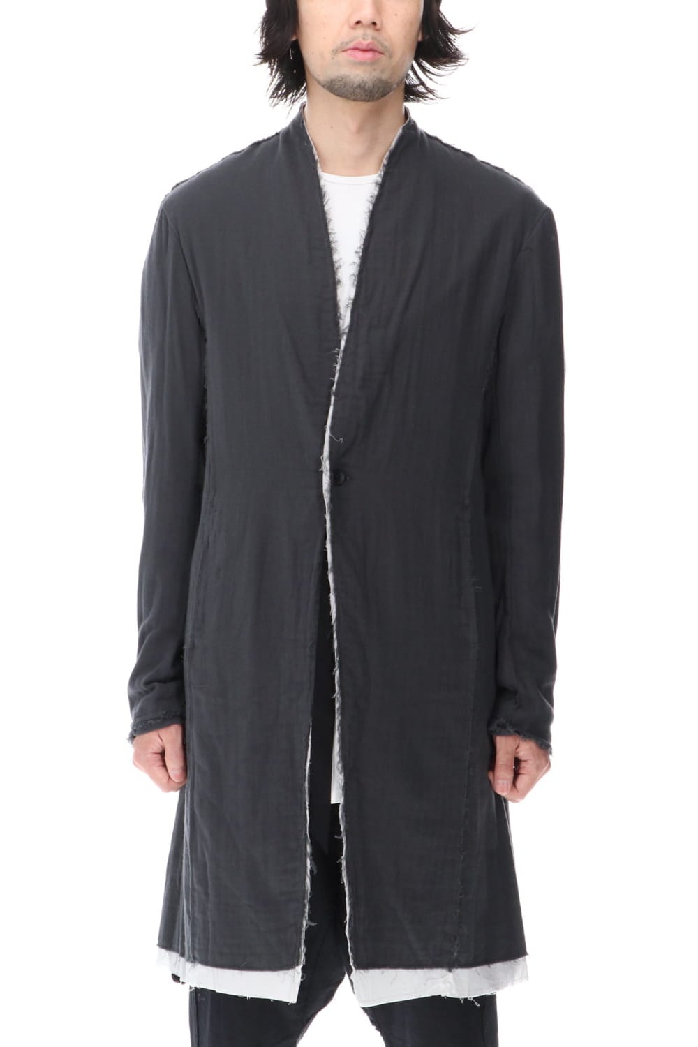 Layered Long Jacket D.Gray/L.Gray