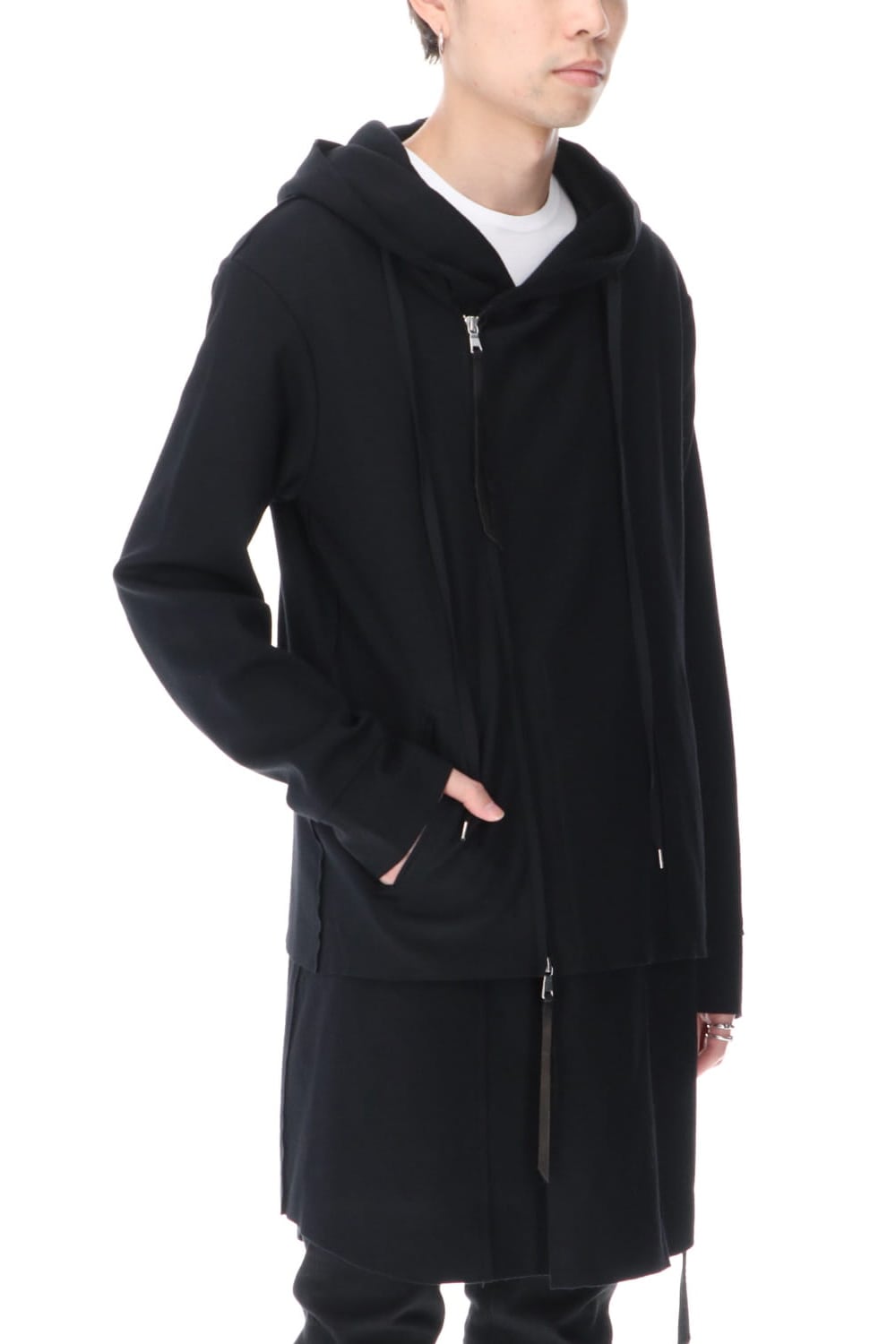 Layered Hoodie Coat