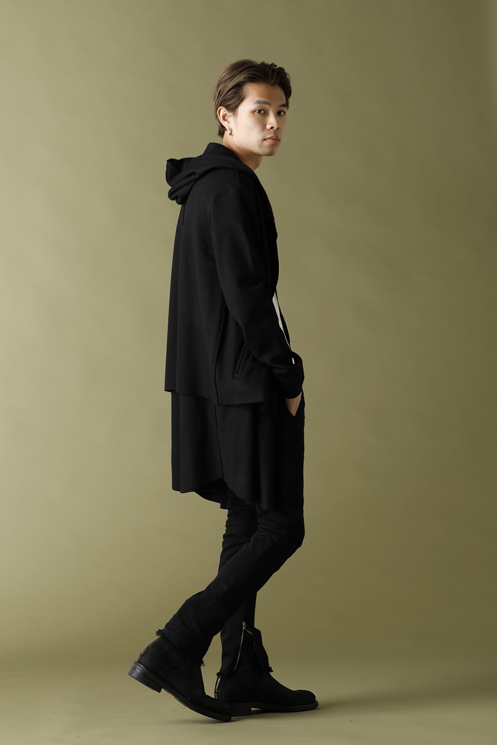 Layered Hoodie Coat