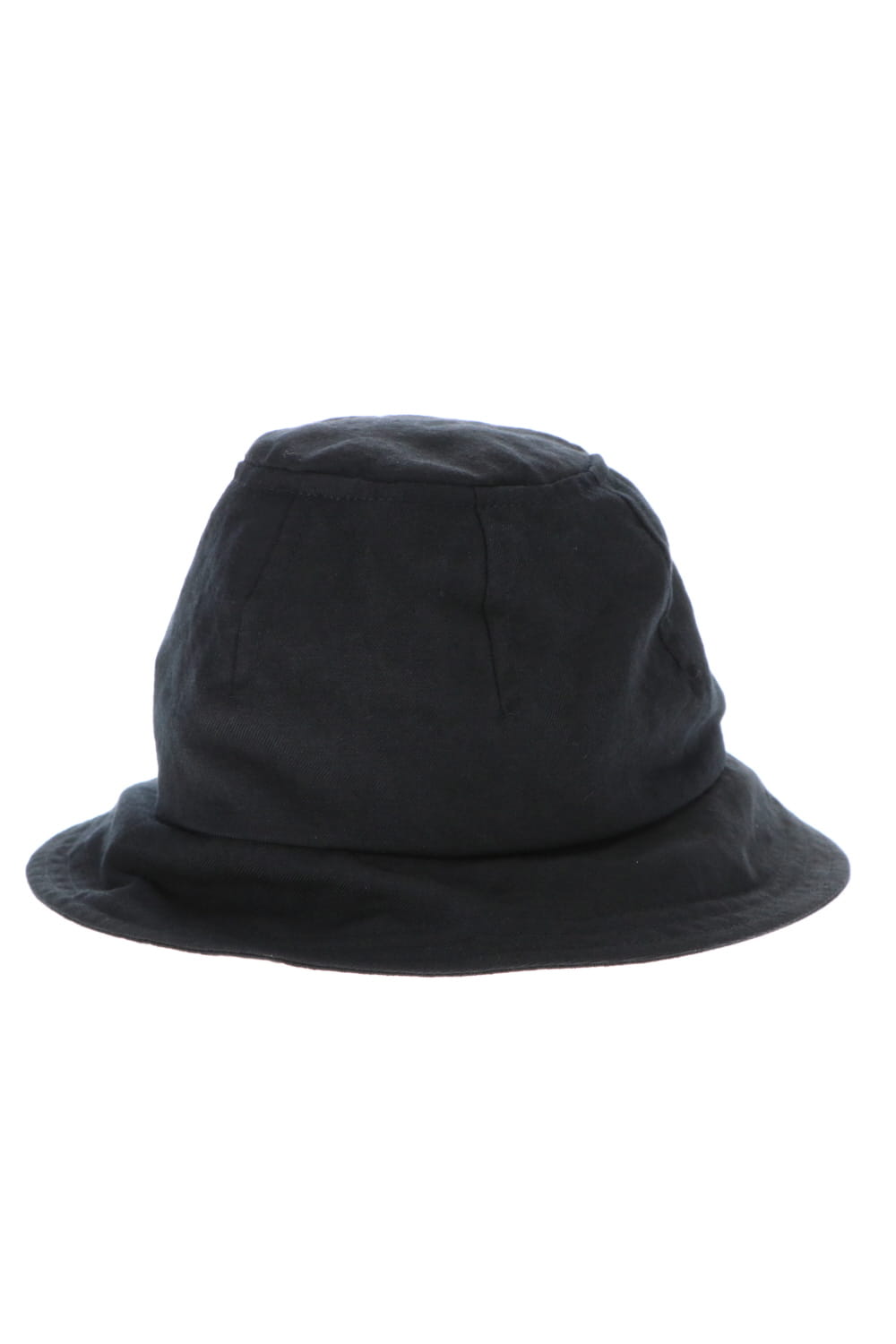 Hat Black Wool Linen Twill