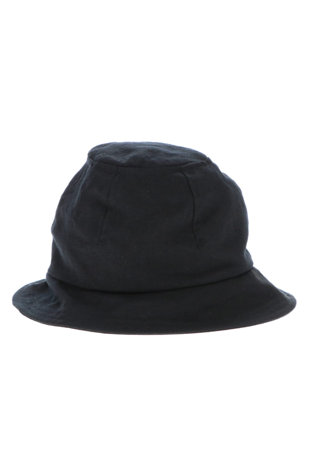 Hat Black Wool Linen Twill