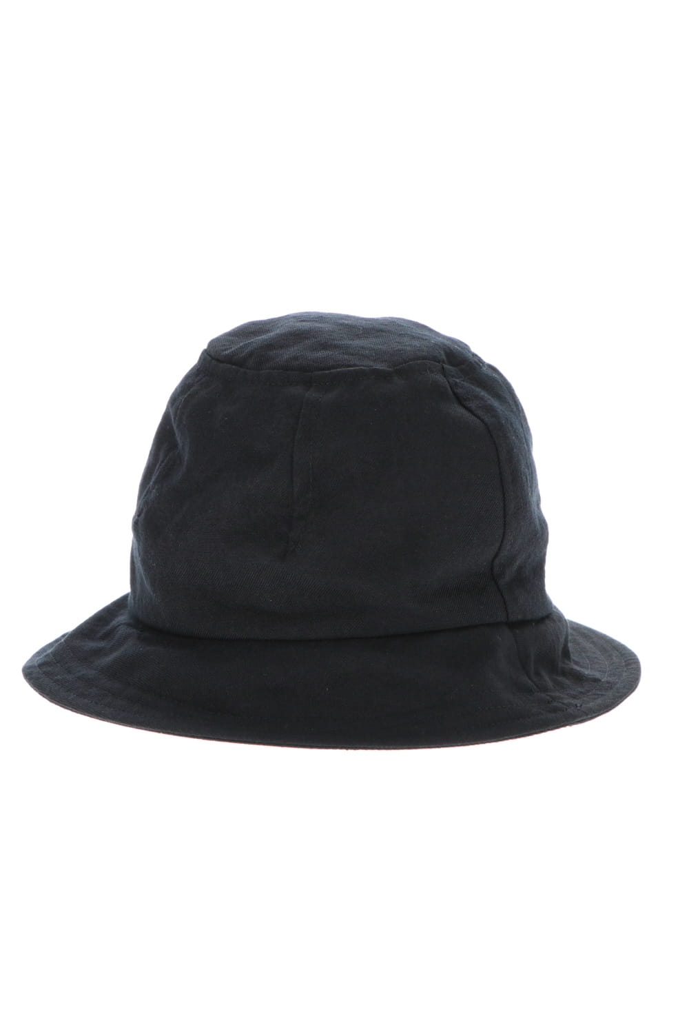 Hat Black Wool Linen Twill