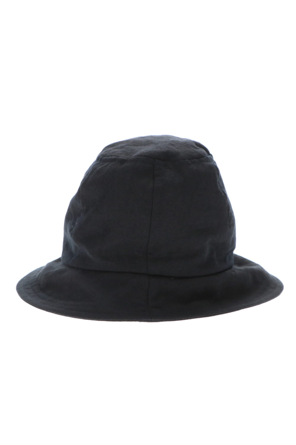 Hat Black Wool Linen Twill