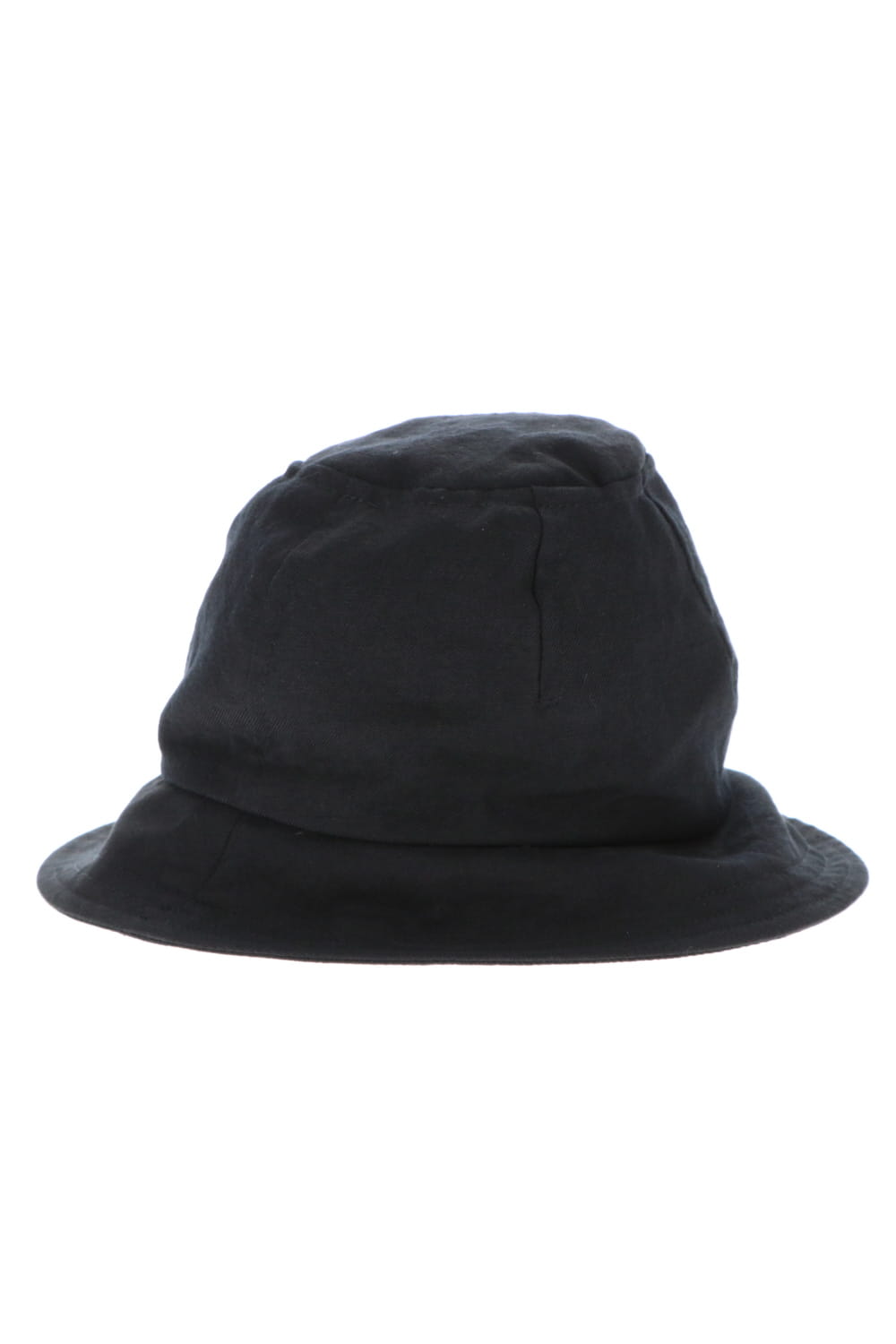 Hat Black Wool Linen Twill