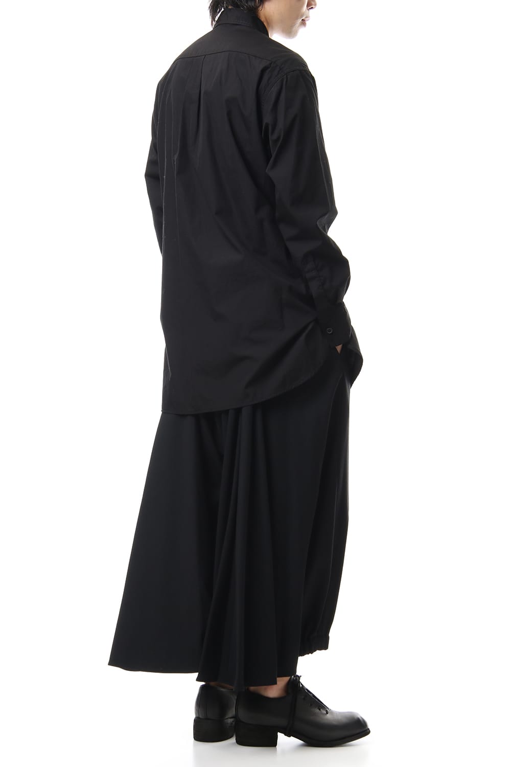 Front Switching Broad cloth Blouse Black