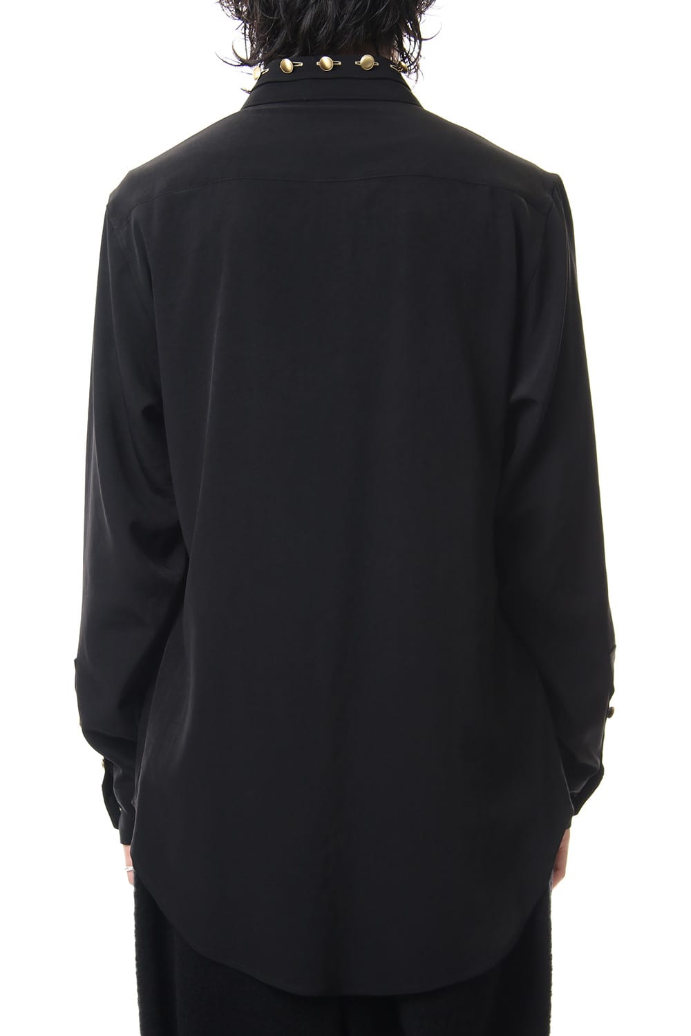 Gold Button Double Collar Blouse