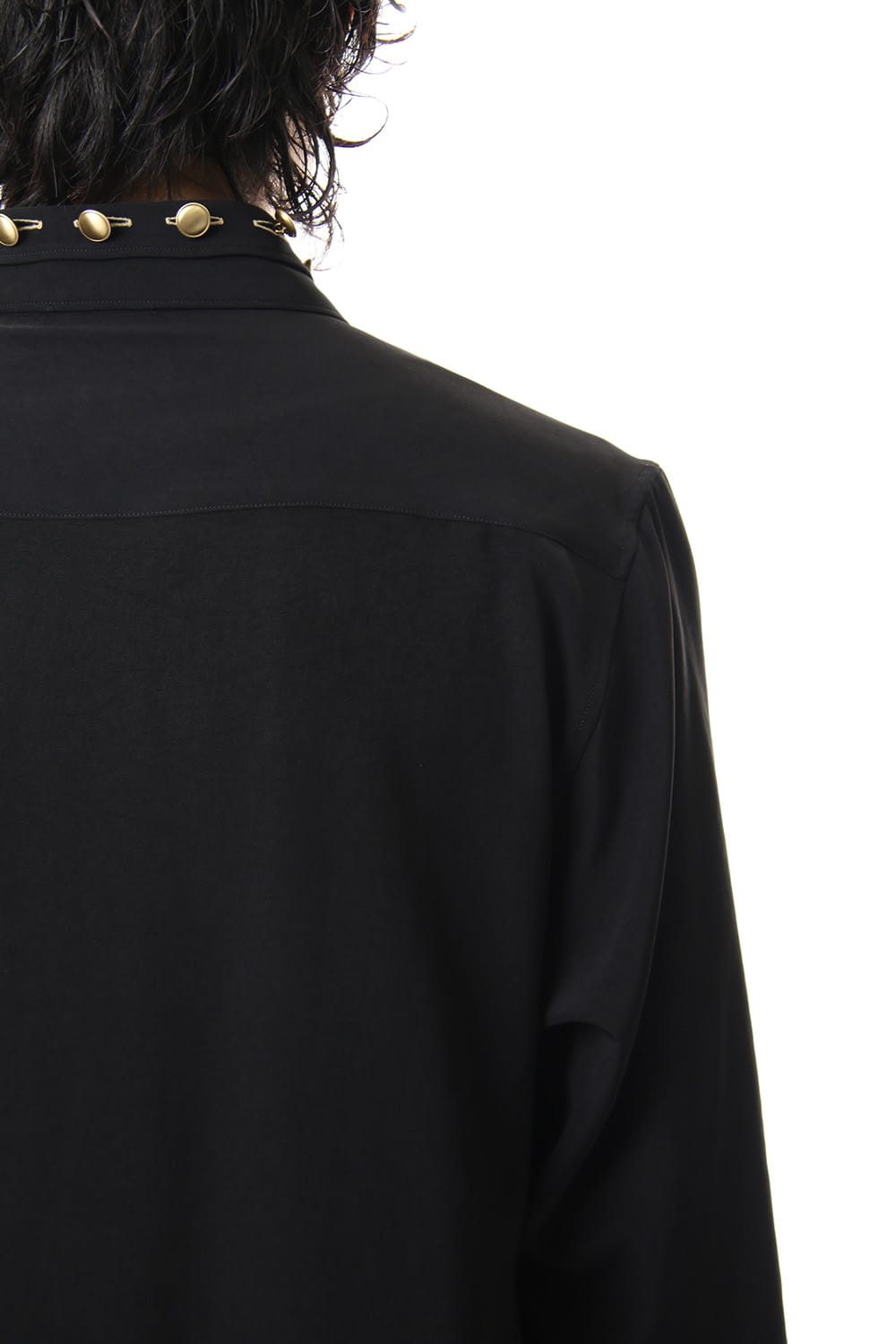 Gold Button Double Collar Blouse