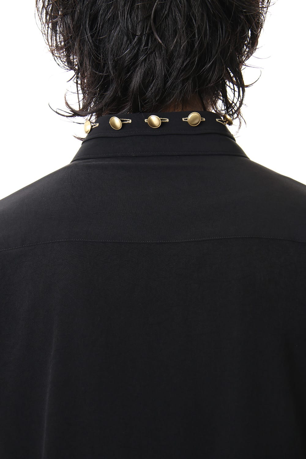 Gold Button Double Collar Blouse