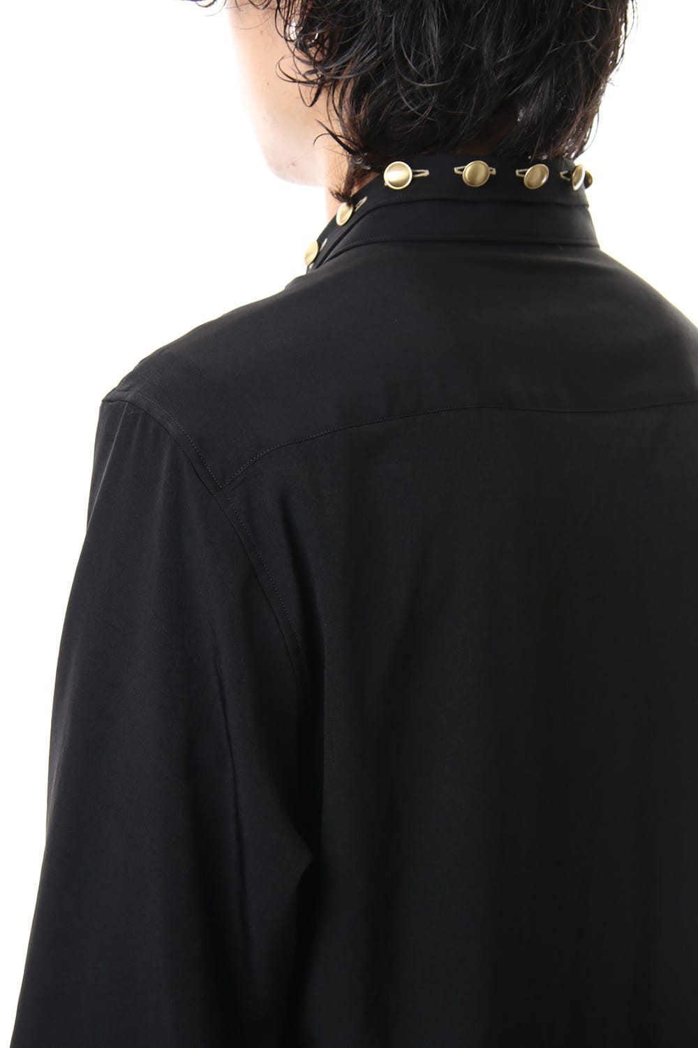 Gold Button Double Collar Blouse