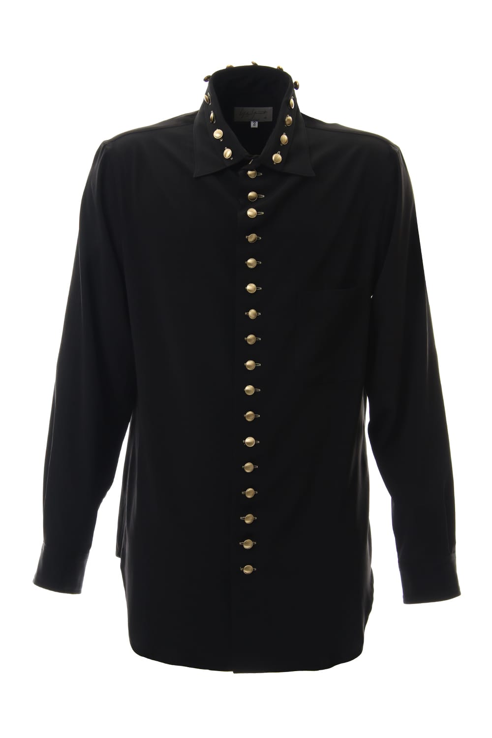 Gold Button Double Collar Blouse