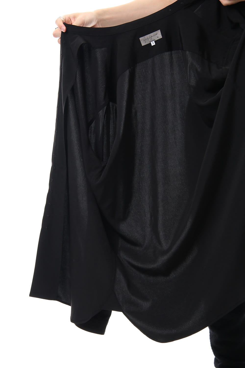 Gold Button Stand Collar Blouse